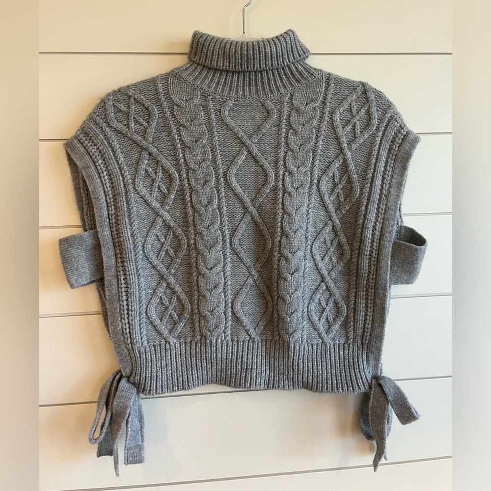 Cider Charcoal Cable Knit Turtleneck Sweater